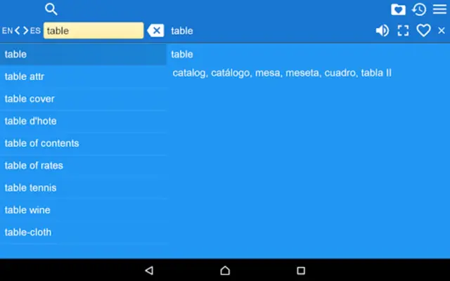 EN-ES Dictionary android App screenshot 2